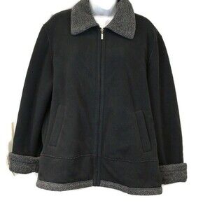 Esprit Charcoal Full Zip Jacket Fleece Light Jacket LG